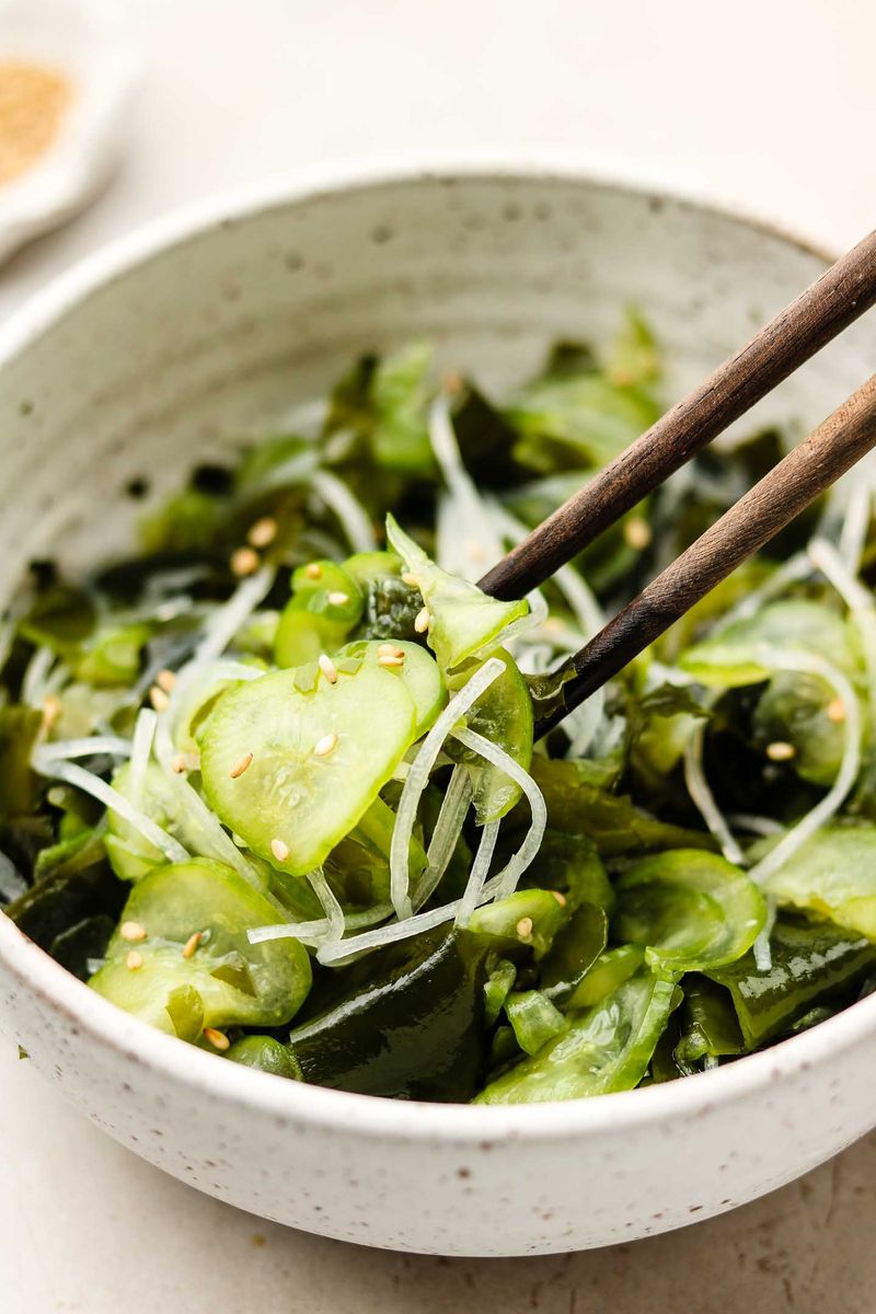 Japanese Sunomono (Cucumber Salad)