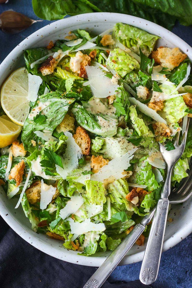 Caesar Salad with Homemade Croutons