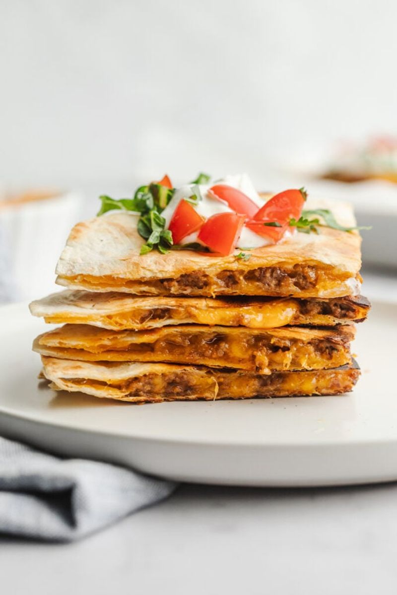 Cheesy Mince Quesadillas