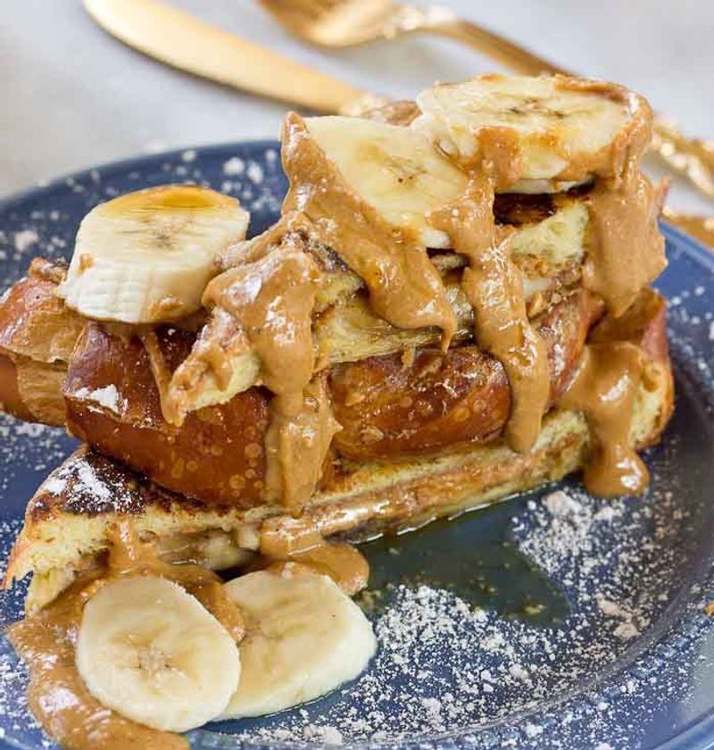 Peanut Butter And Banana Stuffed French Toast Alternative