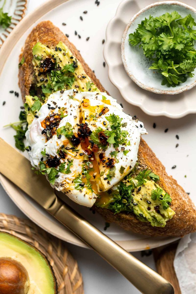 Avocado Toast With Poached Eggs