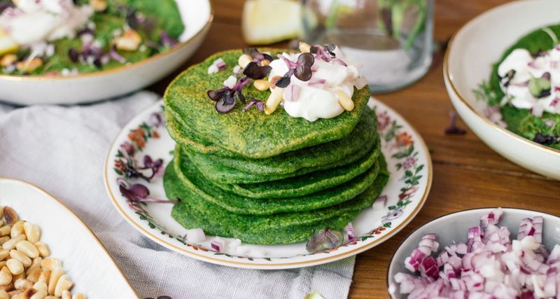 Pea And Spinach Pancakes