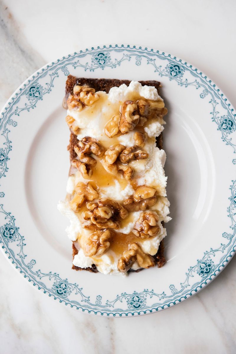 Ricotta Toast with Honey and Walnuts
