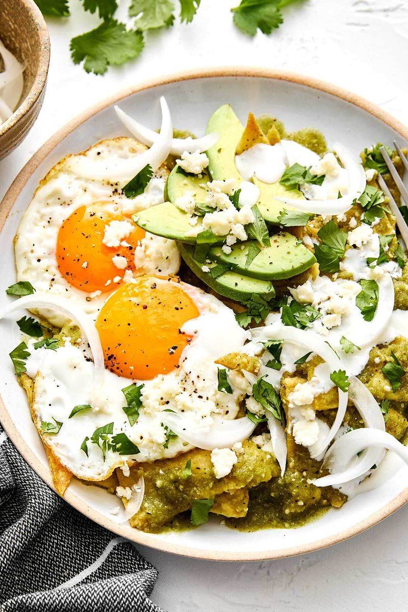 Mexican Chilaquiles with Salsa Verde
