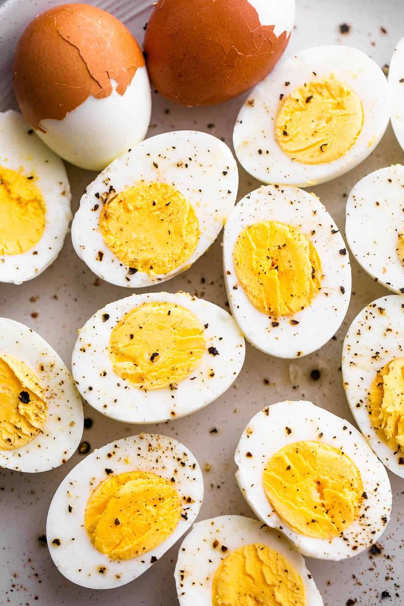 Hard-Boiled Egg Halves