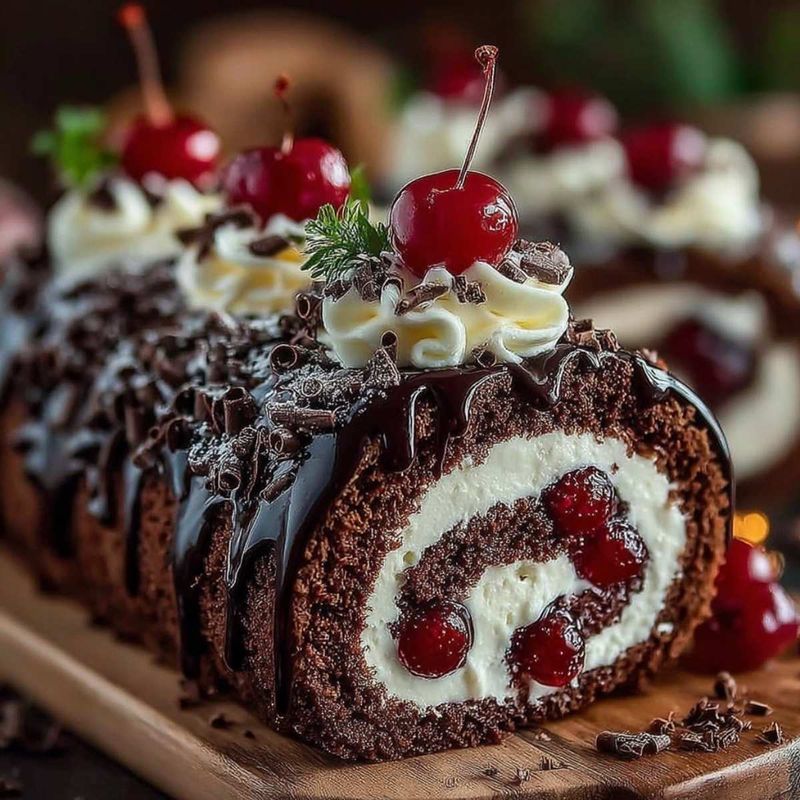 Black Forest Cake Roll