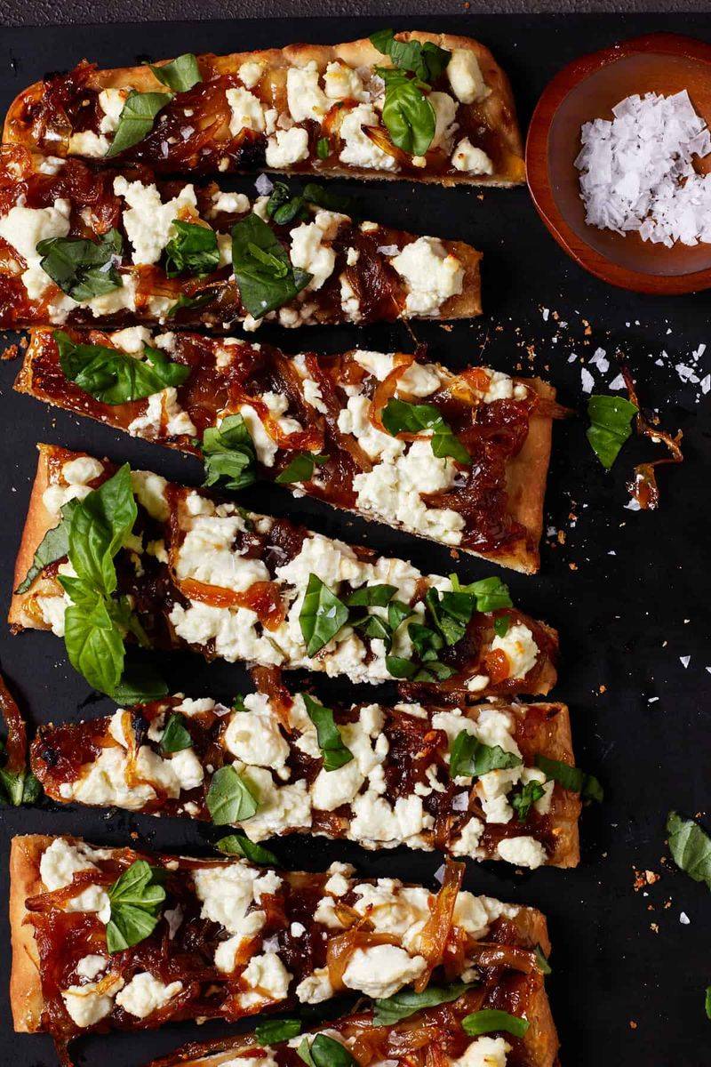Caramelized Onions and Goat Cheese