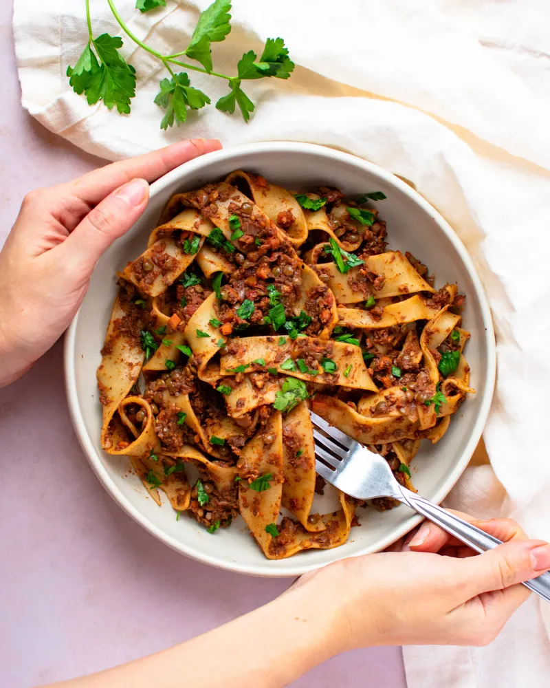 Mushroom and Walnut Bolognese