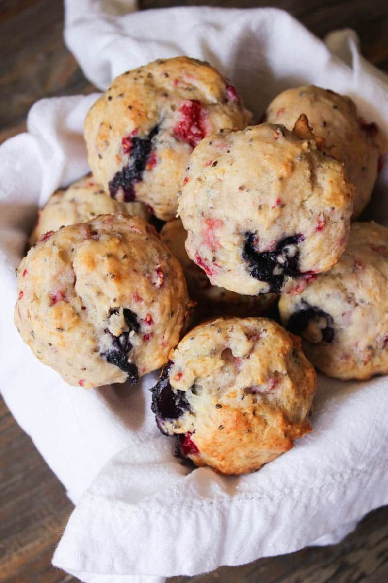 Chia Seed and Berry Muffins