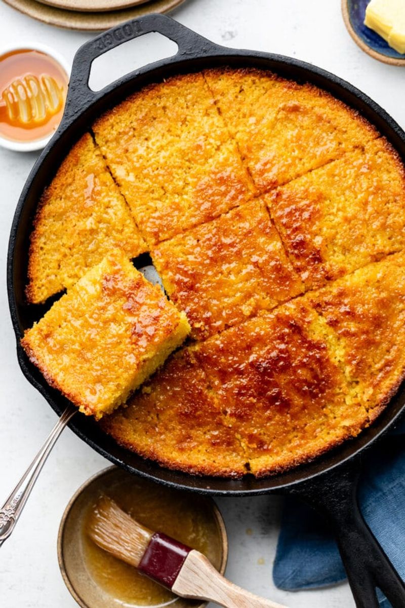 Skillet Cornbread with Honey Butter