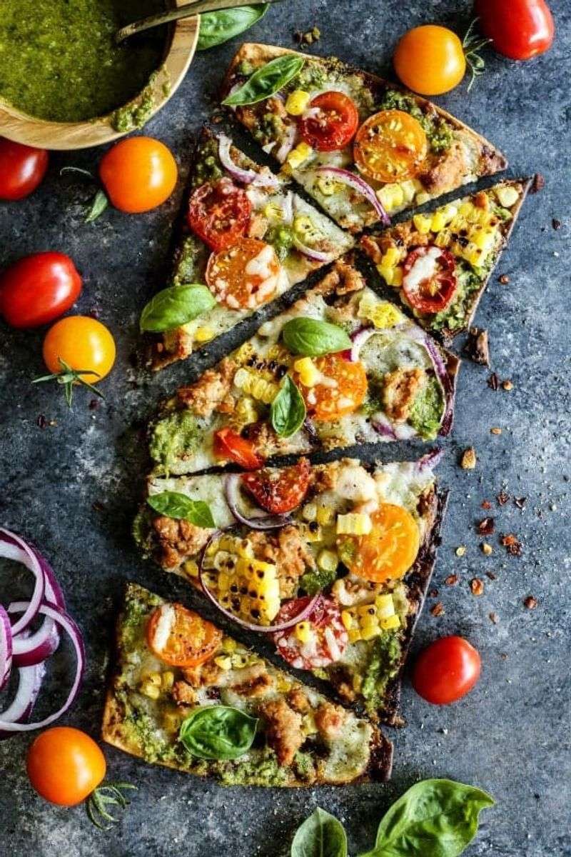 Flatbread Pizza With Random Toppings
