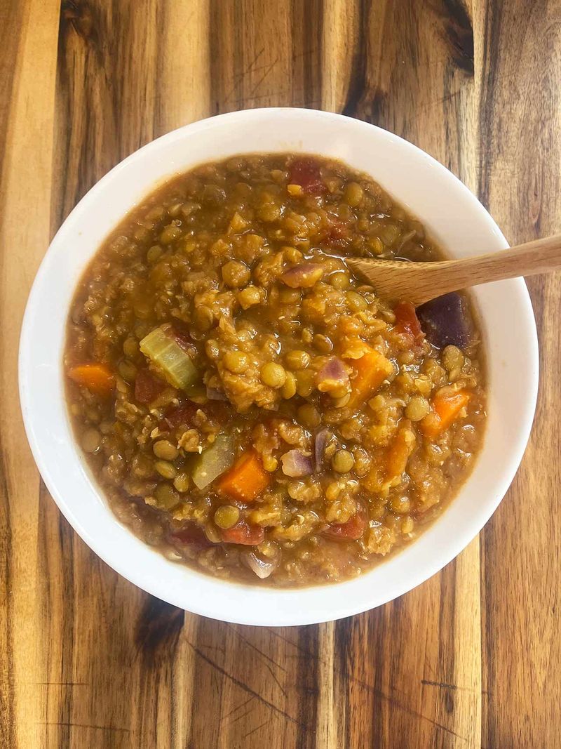 Lentil Stew With Whatever Aromatics Are Left