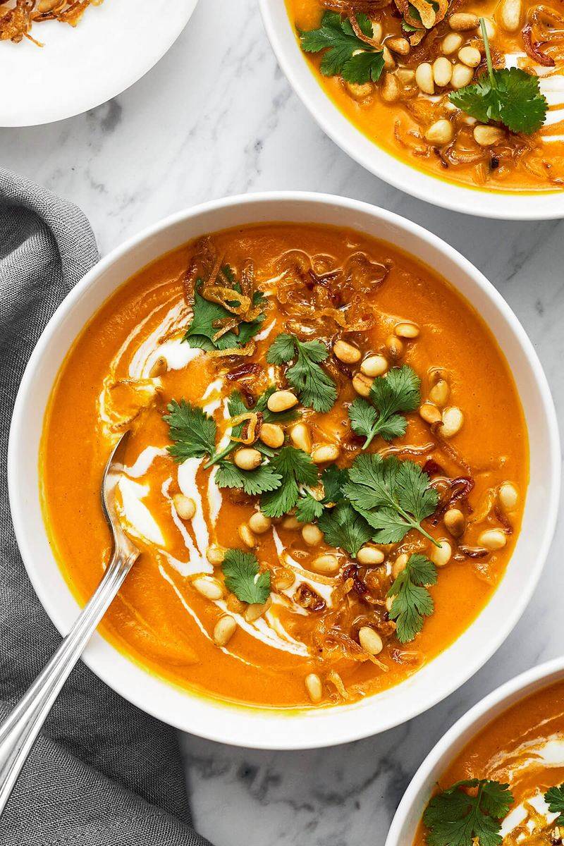 Turn Them Into an Elegant Soup With a Cream Swirl