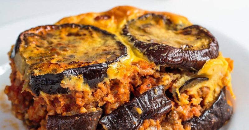 Baked Eggplant With Ground Turkey Marinara