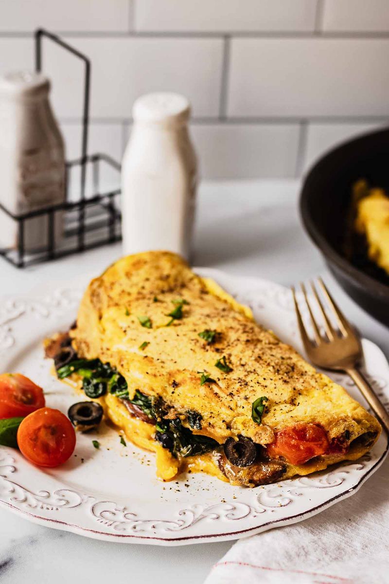 Omelet Stuffed With Fridge Leftovers