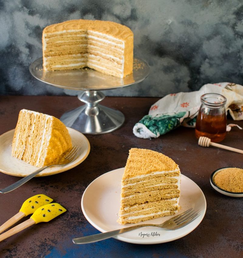 Medovik (Russian Honey Cake)