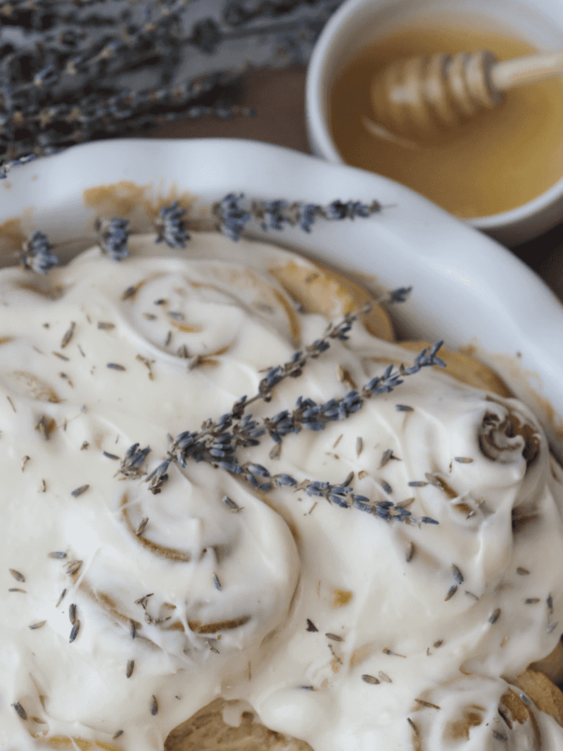 Lavender Honey Bread and Butter Pudding