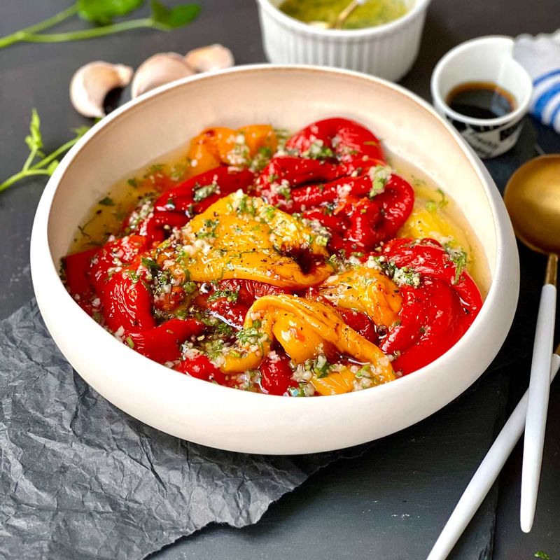 Red Lentil and Roasted Red Pepper Salad