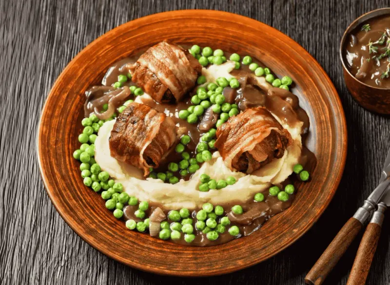 Faggots and Mushy Peas
