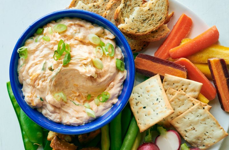 Cheese Dip with Veggie Sticks
