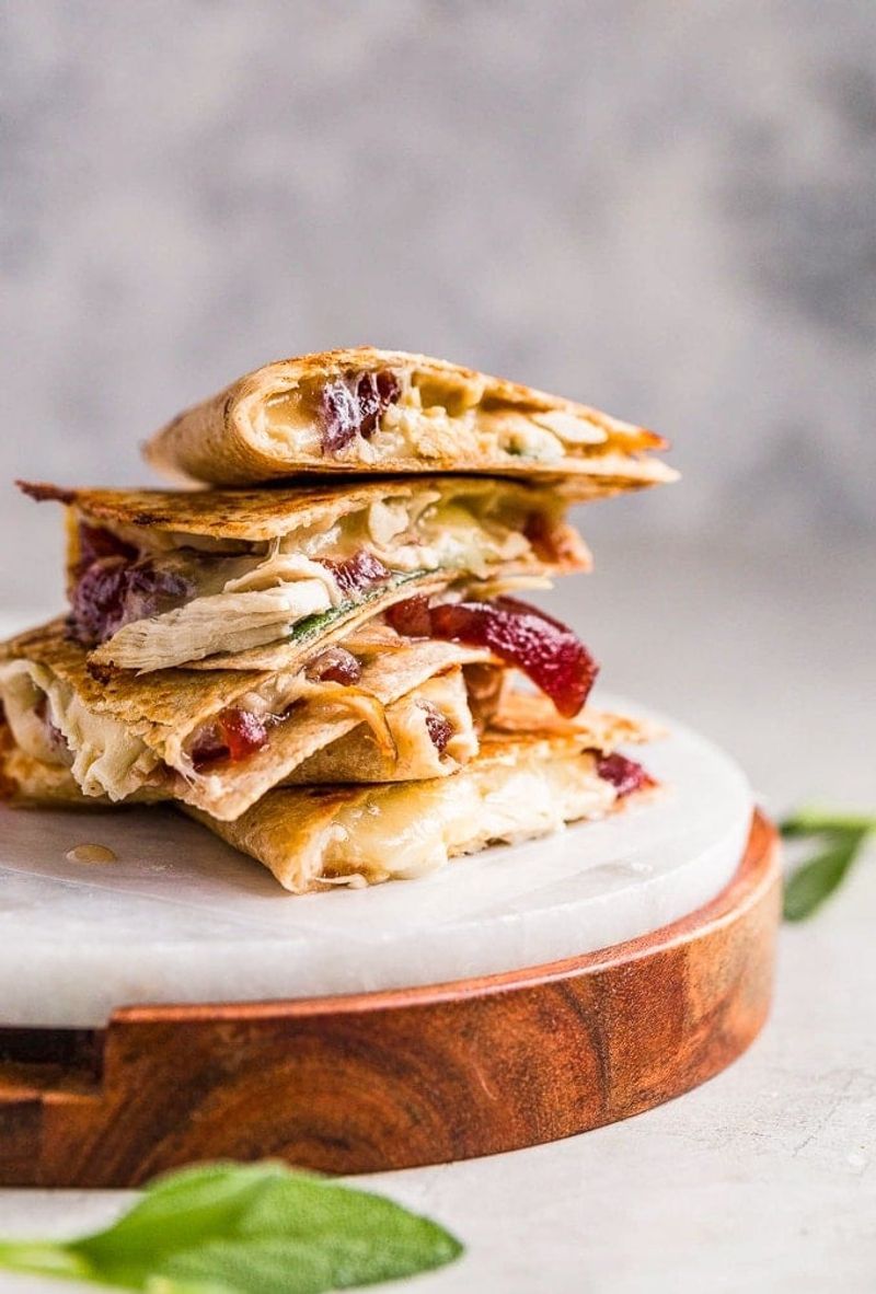 Turkey and Cranberry Quesadillas