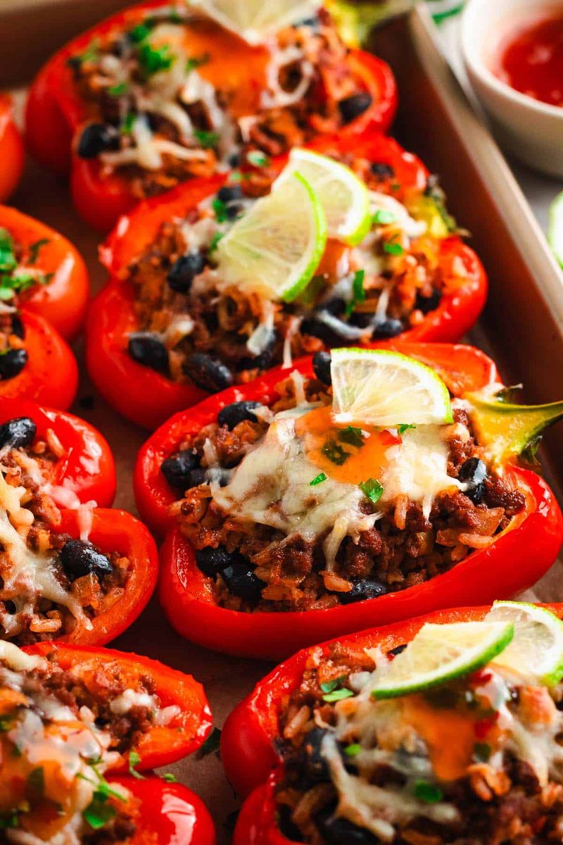 Stuffed Bell Pepper Boats