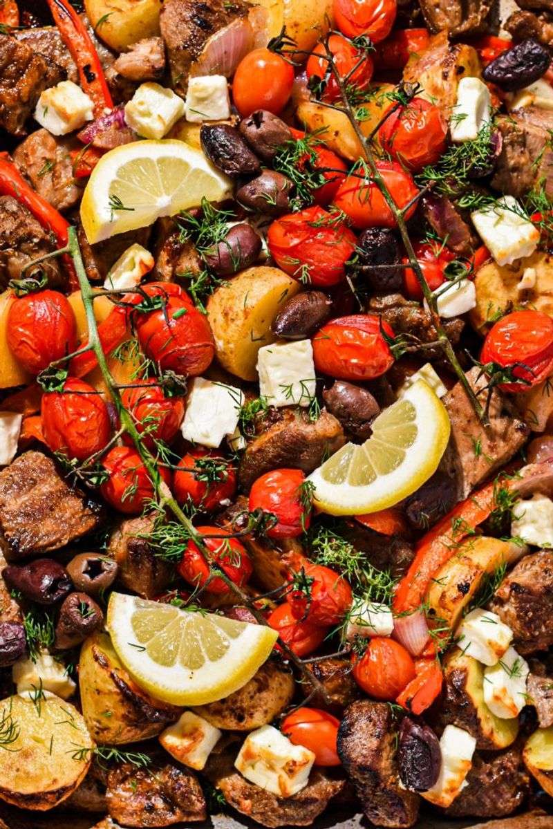Pork Souvlaki Tray Bake