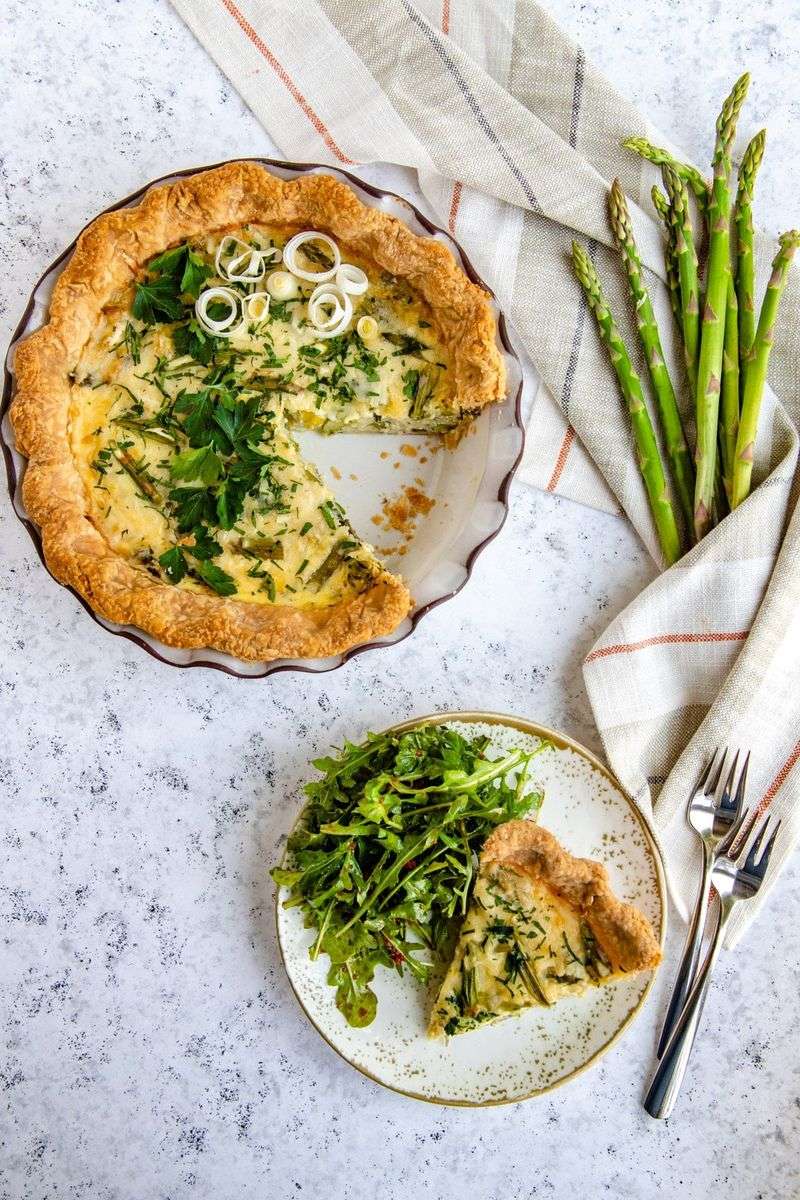 Pea And Leek Quiche