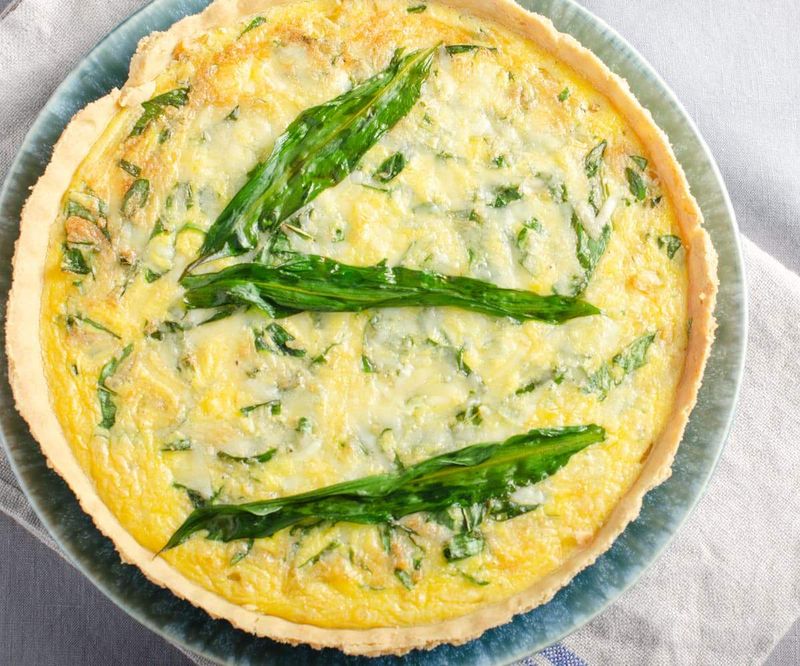 Wild Garlic and Gruyere Tart