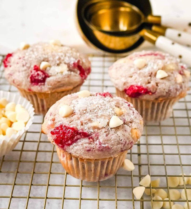 Raspberry White Chocolate Muffins