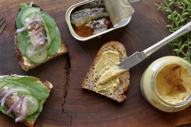 Sardine and Mustard Sandwich