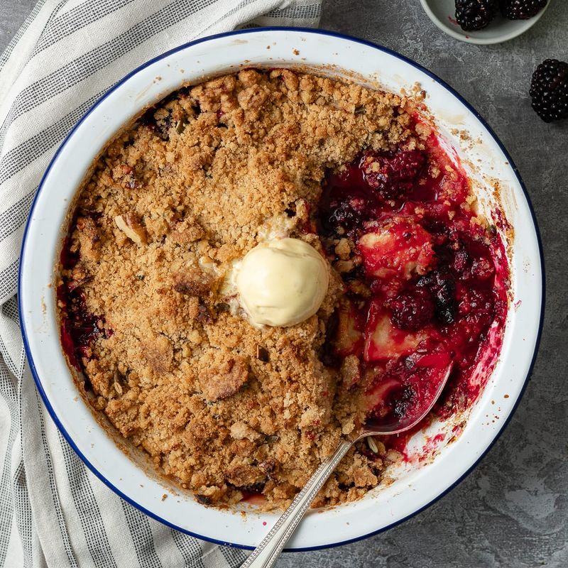 Blackberry and Apple Crumble