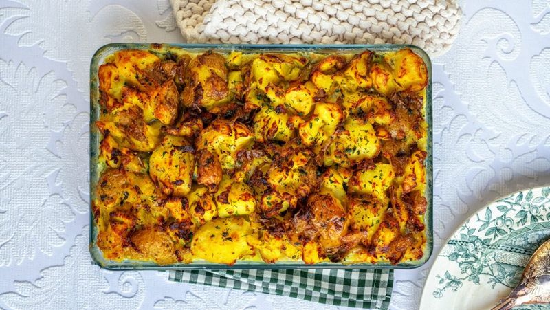 Fish Pie with Crispy Potato Topping