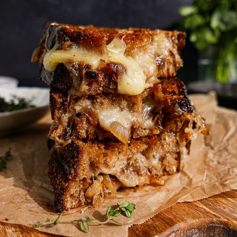 Caramelized Onion and Gruyere Grilled Cheese