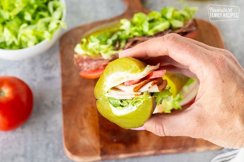 Cream Cheese and Pickle Sandwiches