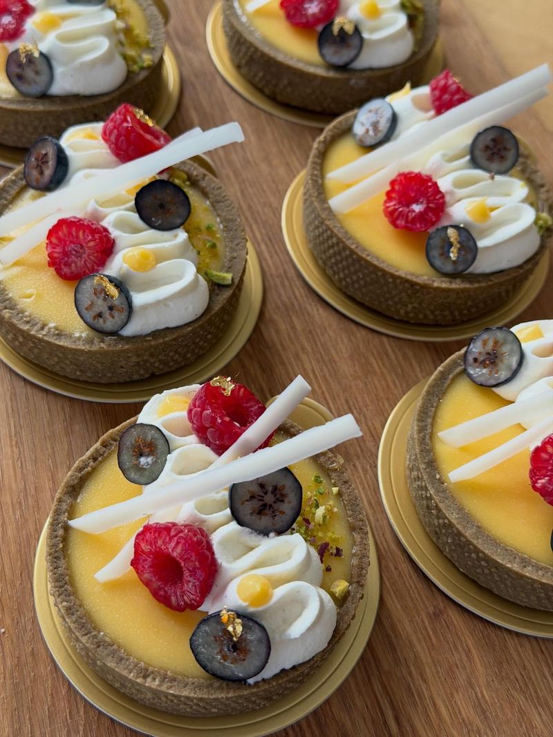 Yuzu Tart with Candied Kumquats
