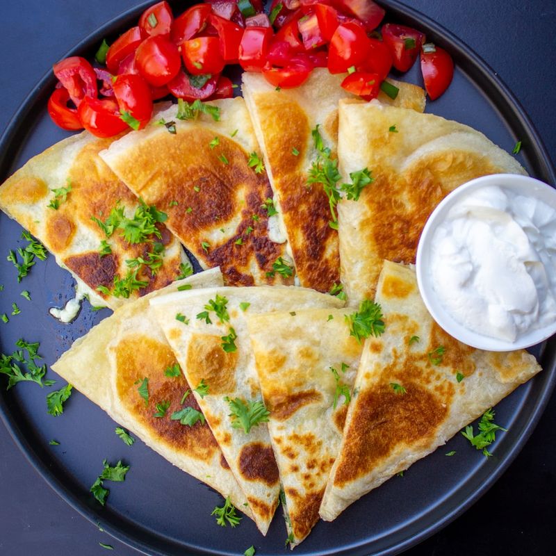 Cheesy Quesadilla Wedges