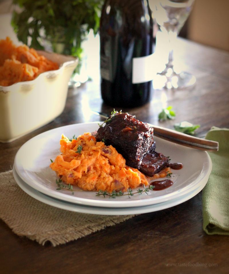Brisket With Sweet Potato Mash