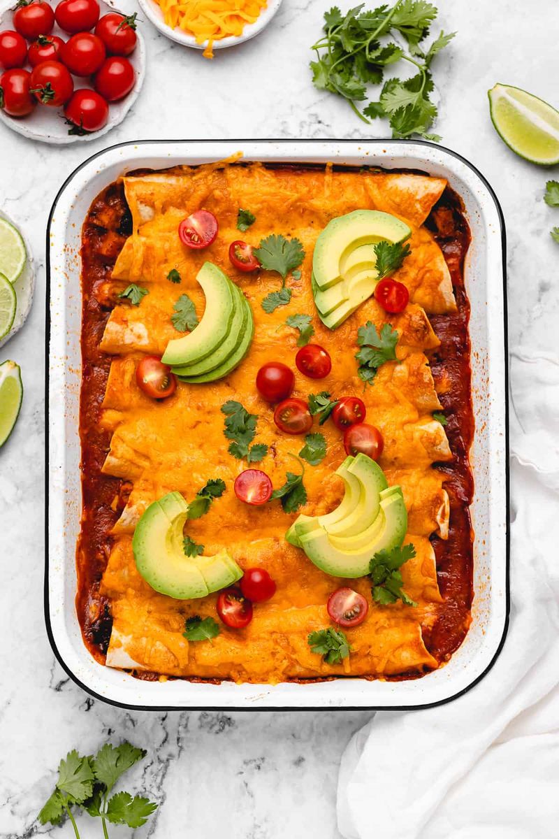 Sweet Potato and Black Bean Enchiladas