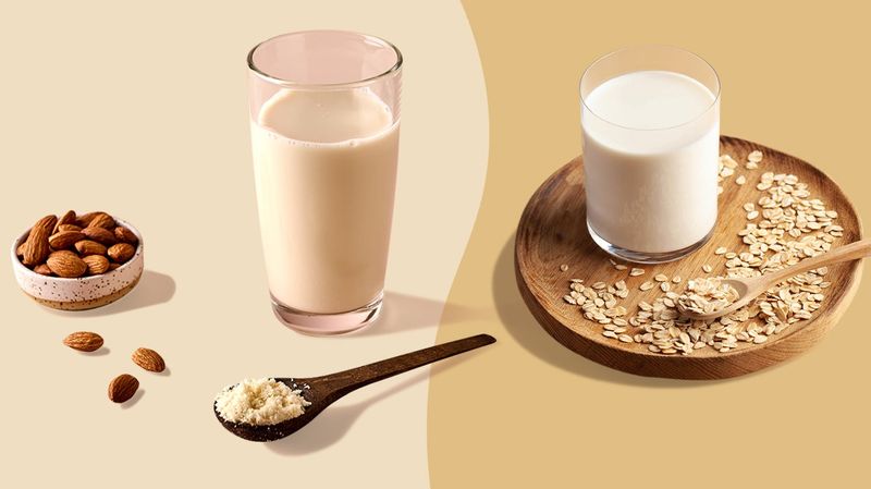 Cow's Milk Swapped for Unsweetened Almond or Oat Milk