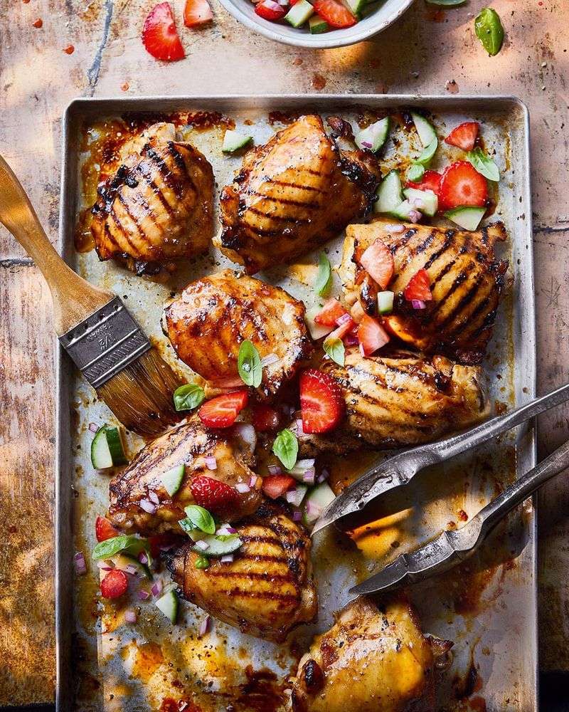 Pimm's-Glazed Chicken Thighs