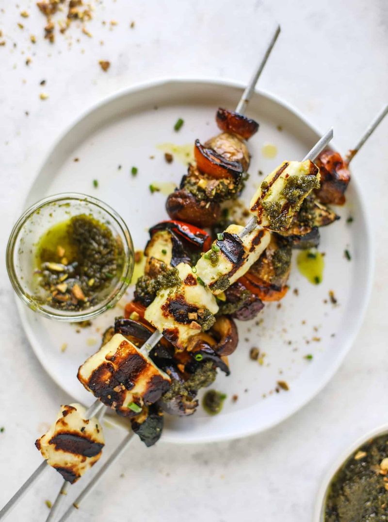 Grilled Halloumi Skewers
