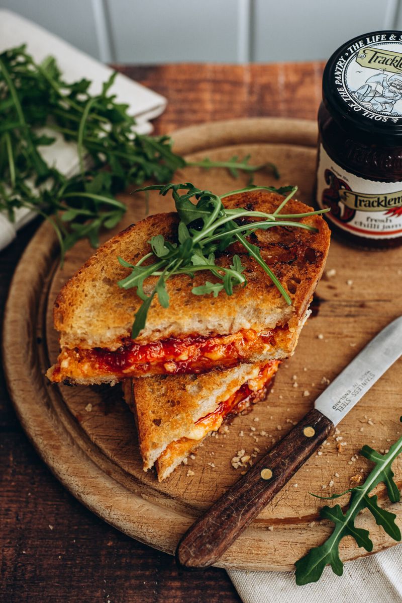 Jam and Cheese Sandwich