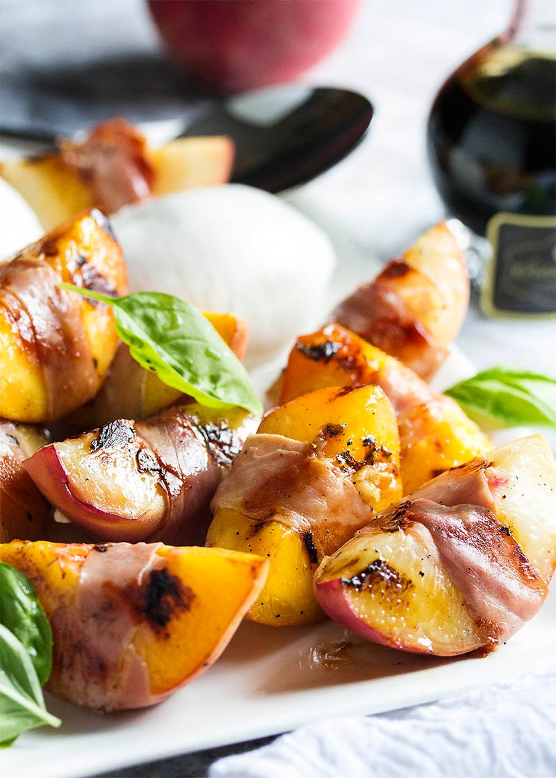 Grilled Peaches with Prosciutto