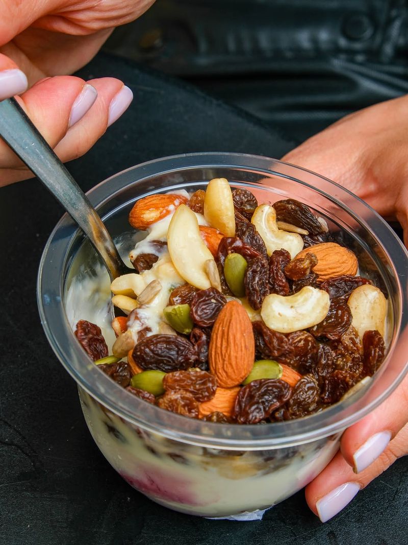 Dried Fruit and Seed Trail Mix Yoghurt Bowl