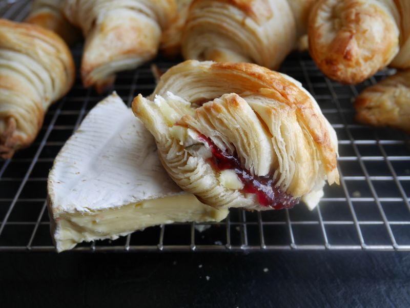 Brie and Raspberry Jam on Croissant