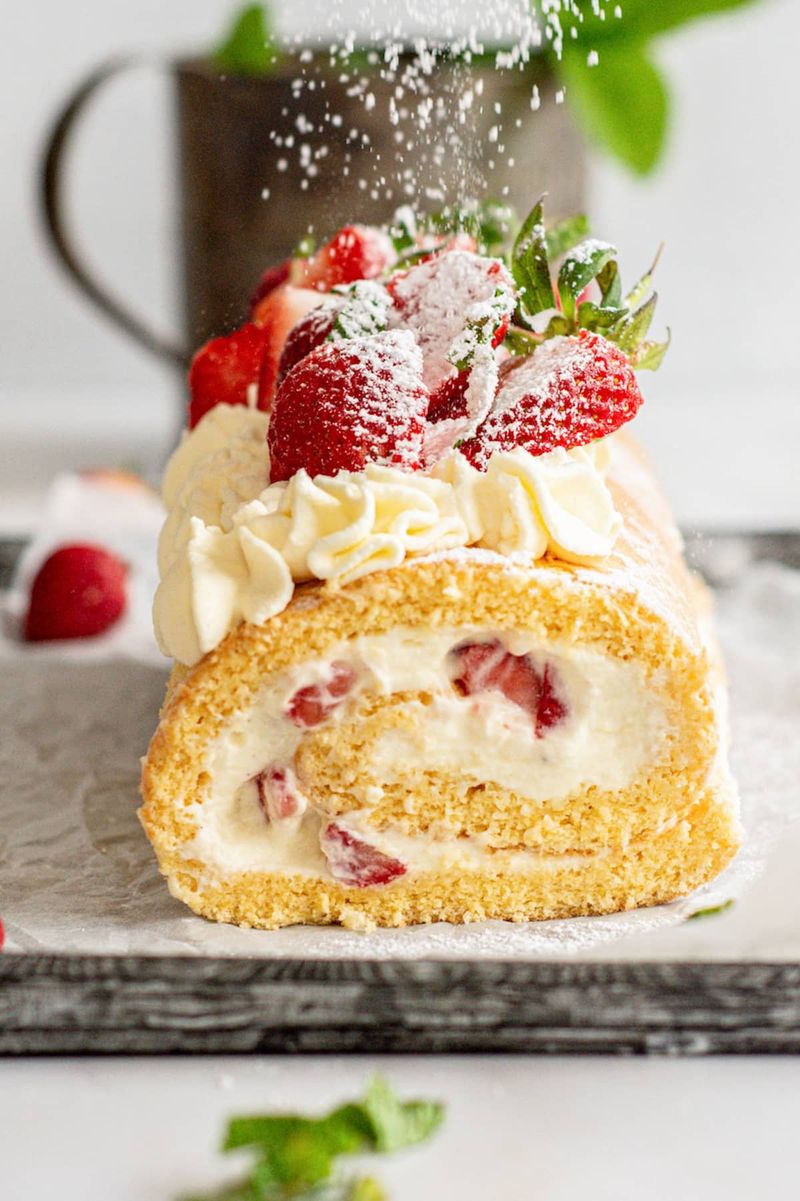 Strawberry Cream Cake Roll