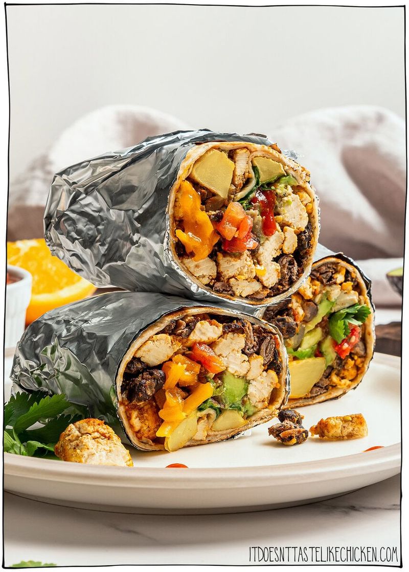 Vegan Breakfast Burrito With Black Beans