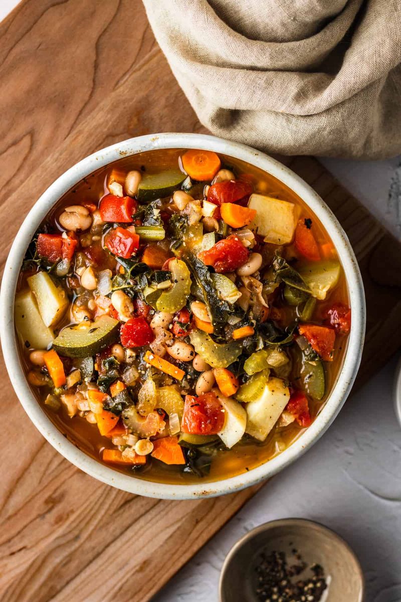Soup From Vegetable Scraps and Broth
