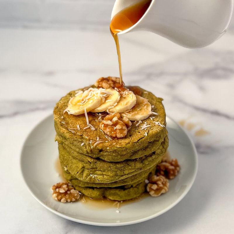 Green Tea Matcha Banana Pancakes